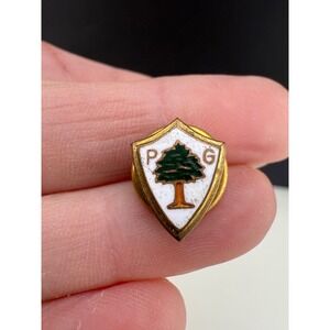 Vintage Hat Enamel Cap Pin‎ PG Tree